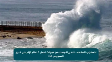 اضطراب الملاحة.. تحذير الأرصاد من موجات تصل 3 أمتار تؤثر على خليج السويس غدًا